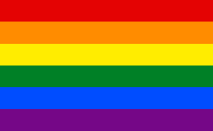 Pride Flag; horizontal rainbow stripes